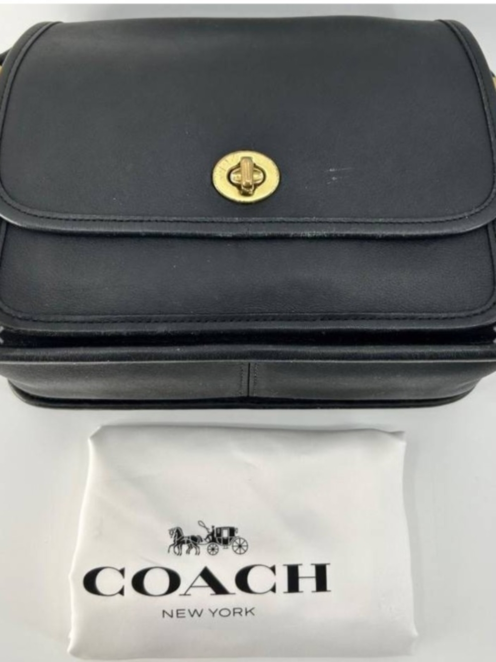 Vintage Coach Rambler's Legacy Crossbody Bag With Turn lock EUC
